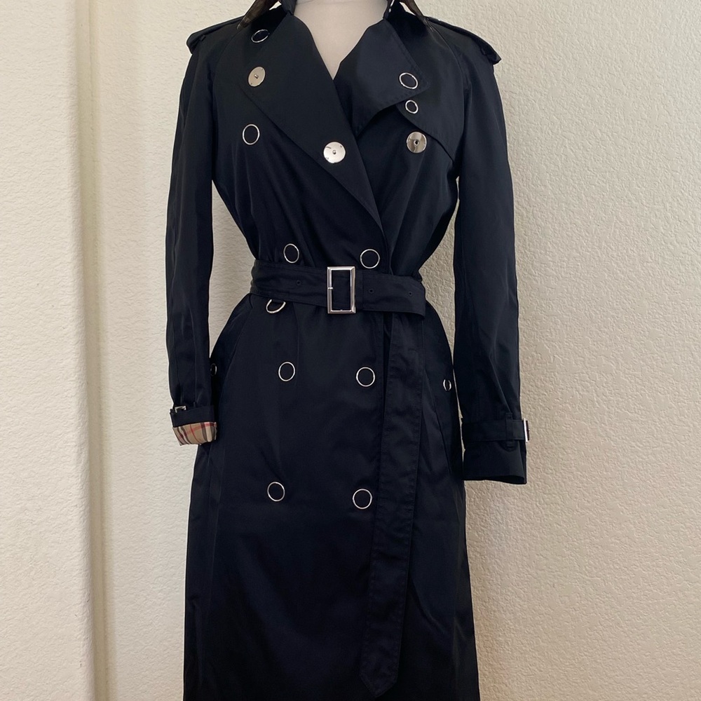 Burberry Black Trench Coat.